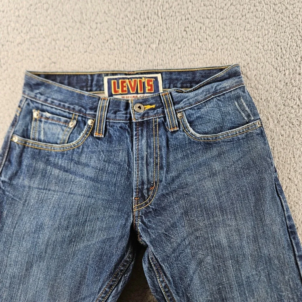 Levis Jeans Mens 29x30 Blue 514 Slim Straight Distressed‎ Cotton Skater Pants
